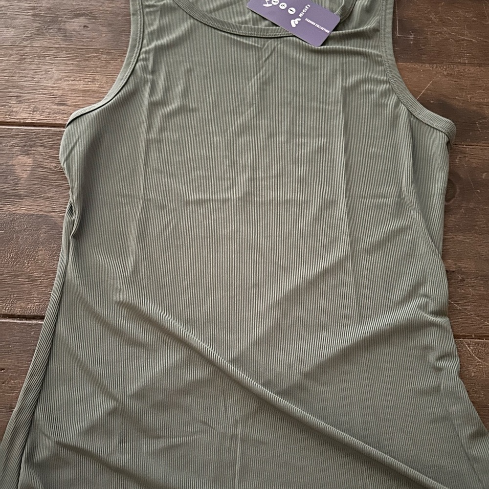 Sleek Olive Sleeveless Tank Top